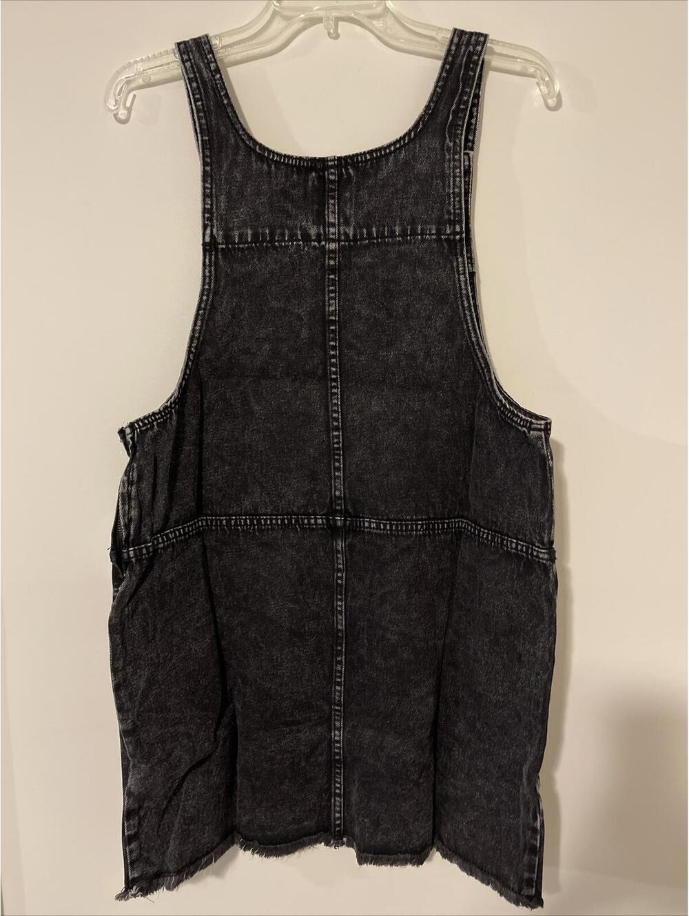 SO Womens Large Black Washed Cotton Jumper With Pockets & Frayed Hem NWT! A2999 - Picture 2 of 5